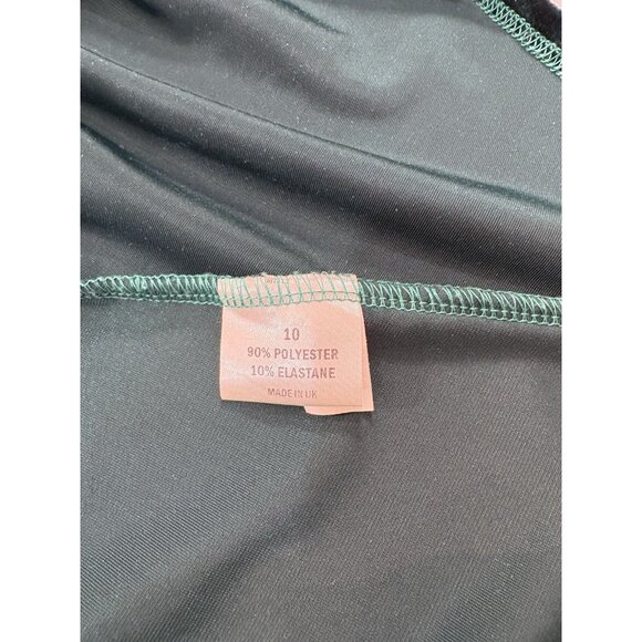 Reclaimed Vintage Women’s Emerald High Neck Dress Size 10 - Picture 8 of 8